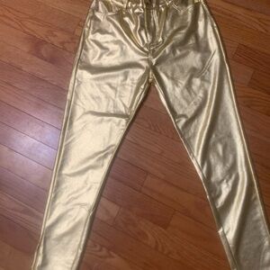 Shiny Gold Metallic pants